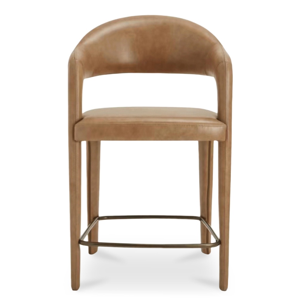 [YM-1010-03] Martens Counter Stool Brown Leather