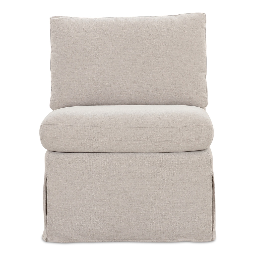 [OA-1053-34] Fable Slipcover Dining Slipper Chair Beige