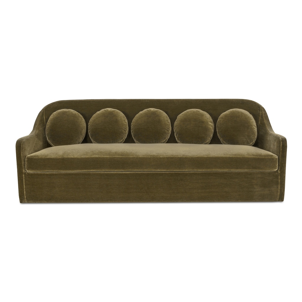 [OA-1064-16] Rialto Sofa Dark Green Faux Mohair