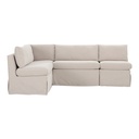 Fable Slipcover Dining Banquette L-Shape Beige 96 in.