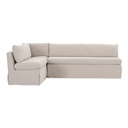 Fable Slipcover Dining Banquette L-Shape Beige 100.5 in.