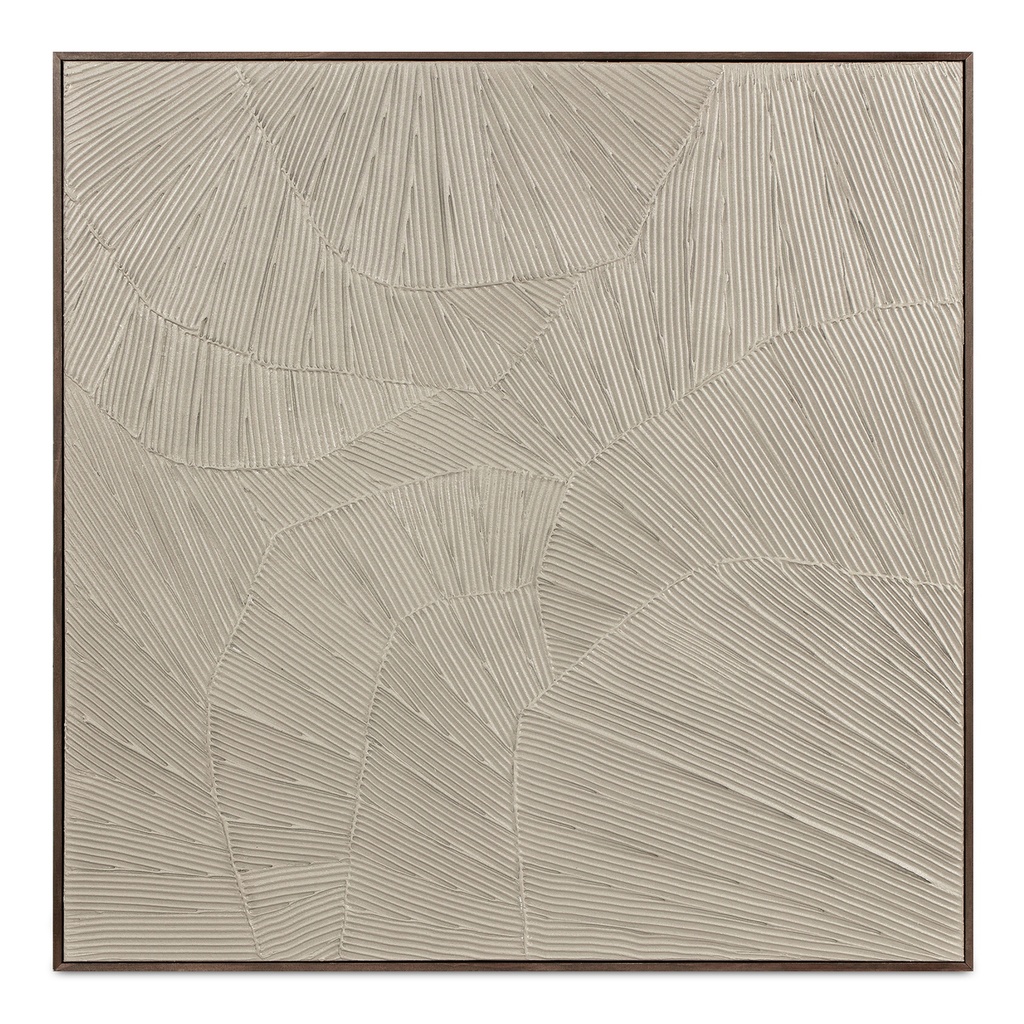 [WP-1306-37] Flutter Framed Painting Cool Beige