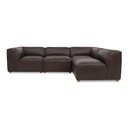 Form Signature Modular Sectional Espresso Brown Leather