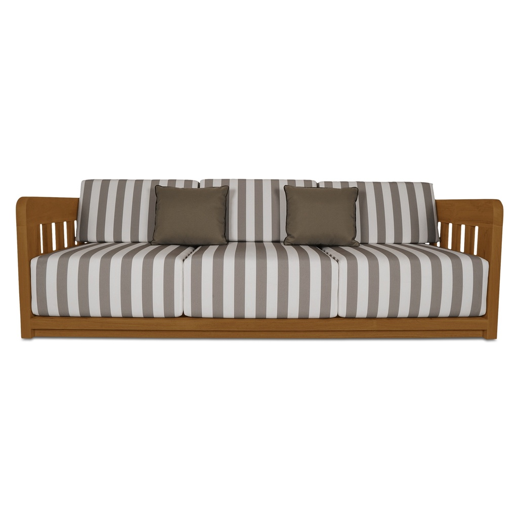 [TA-1001-21] Adelaide Outdoor Sofa Brown Stripe