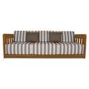 Adelaide Outdoor Sofa Brown Stripe