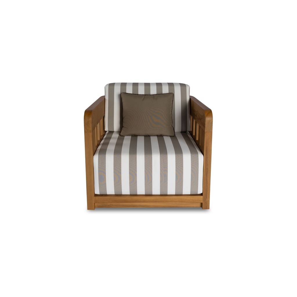[TA-1011-21] Adelaide Outdoor Accent Chair Brown Stripe