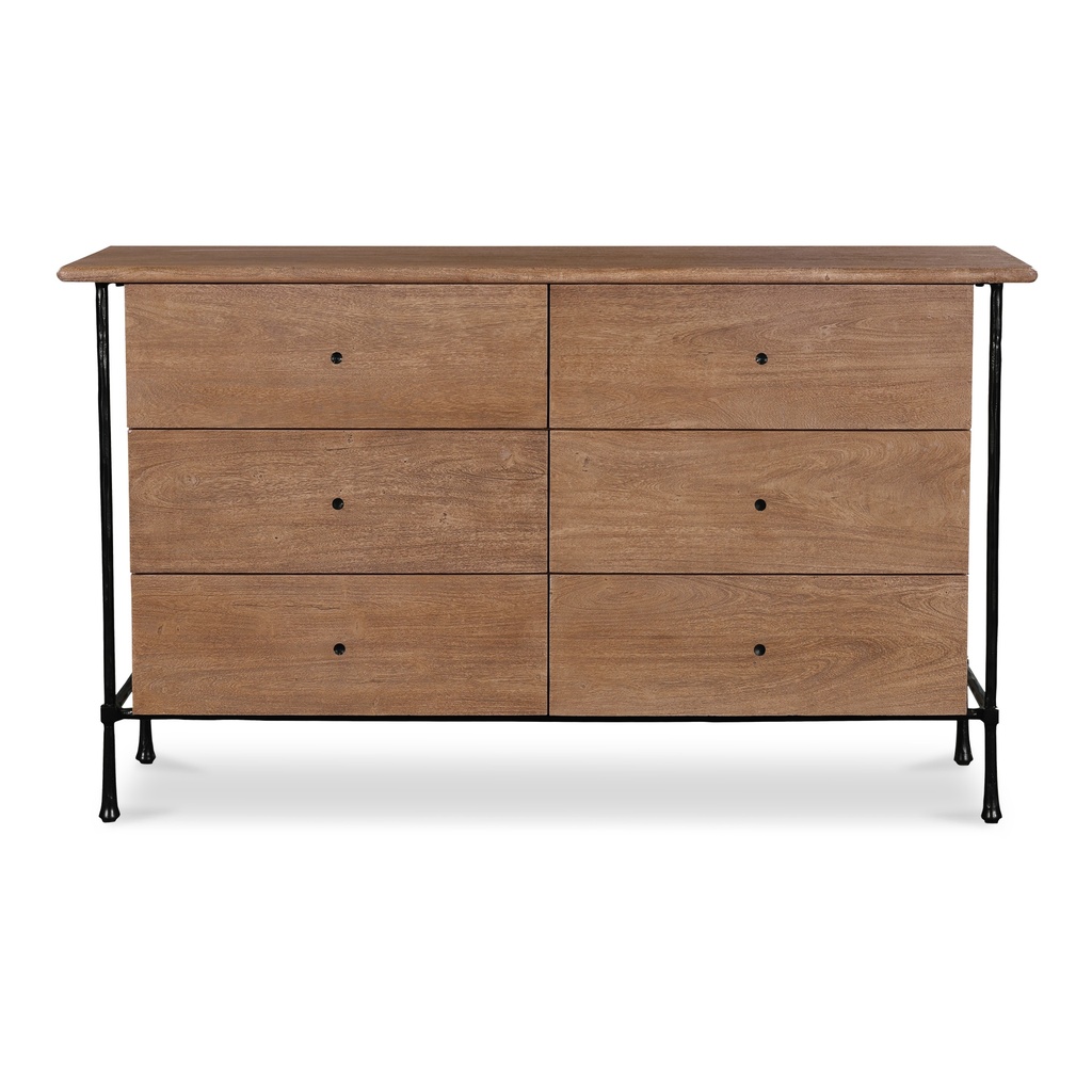 Rene 6 Drawer Dresser Brown