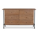 Rene 6 Drawer Dresser Brown