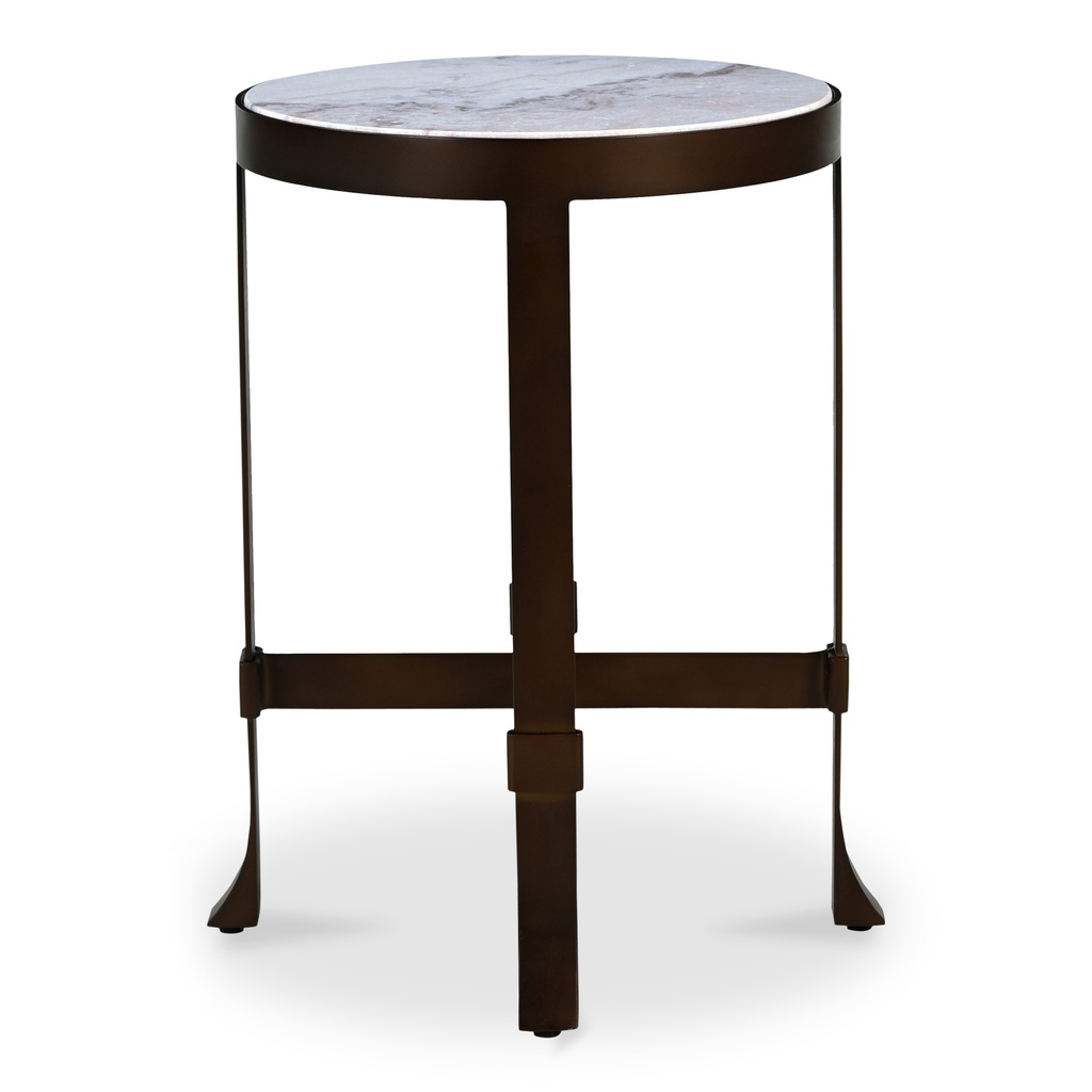 [QJ-1026-18] Holli Side Table White Marble