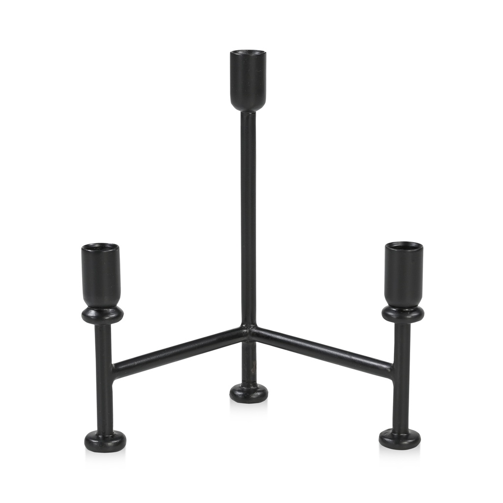 [QJ-1029-02] Cicero Candle Holder Black