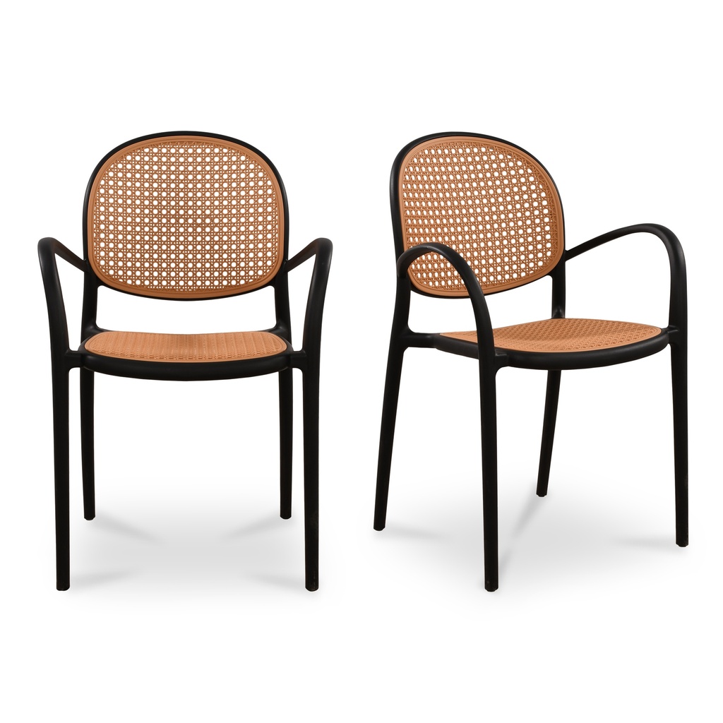 [QX-1003-02] Soren Outdoor Dining Chair Black-Set of Two