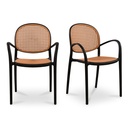 Soren Outdoor Dining Chair Black-Set of Two