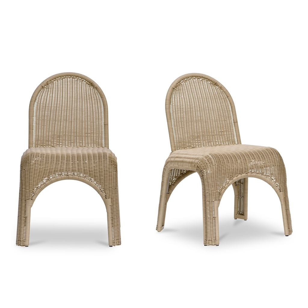 [GE-1006-24] Kendall Outdoor Dining Chair Natural-Set of Two