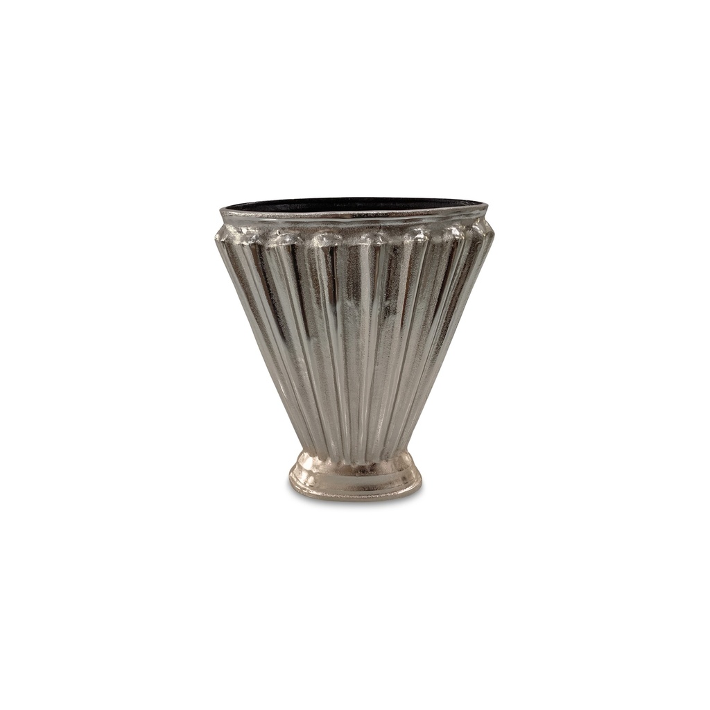 [QK-1036-07] Jade Vase Aged Pewter Cast Aluminum