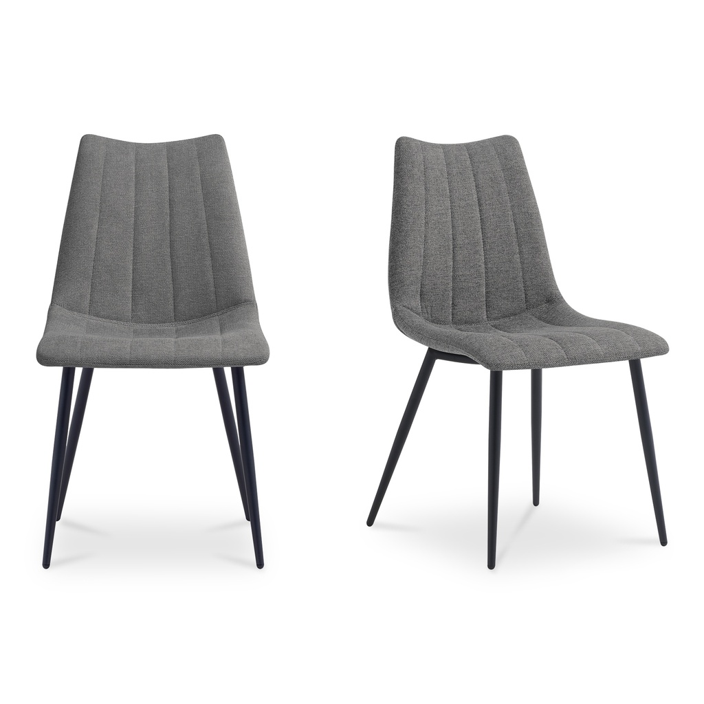 [UU-1022-25] Alibi Dining Chair Dark Grey-Set of Two