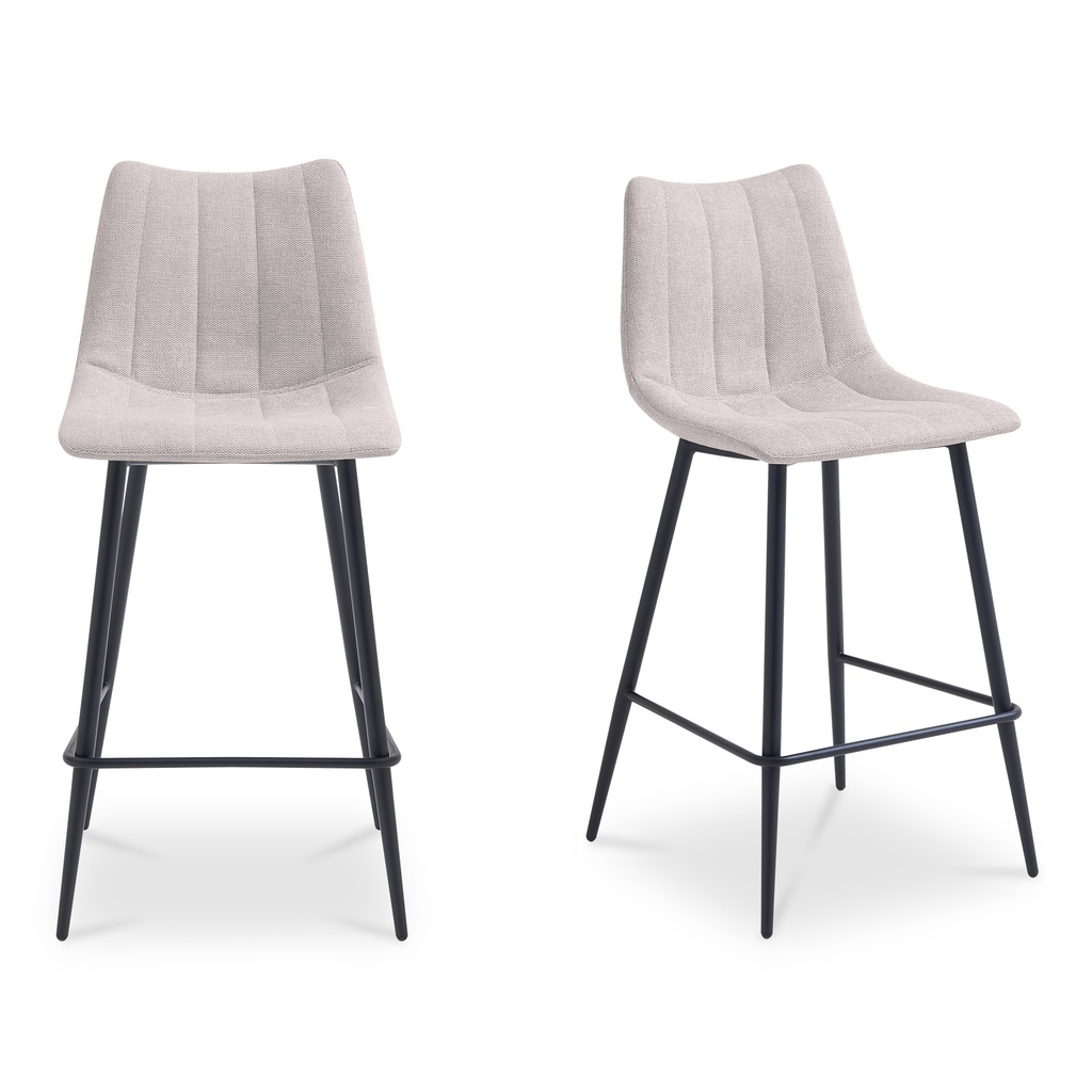 [UU-1002-34] Alibi Counter Stool Beige-Set of Two