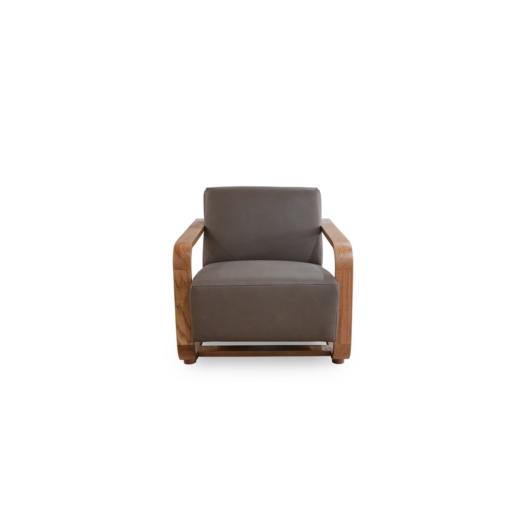 [GO-1017-39] Eckersley Lounge Chair Cool Brown Leather