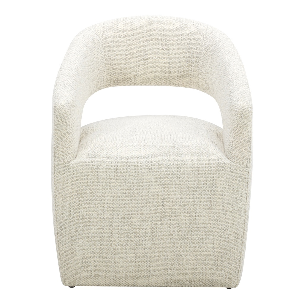 [KQ-1024-18-USA] Barrow Rolling Dining Chair White Mist