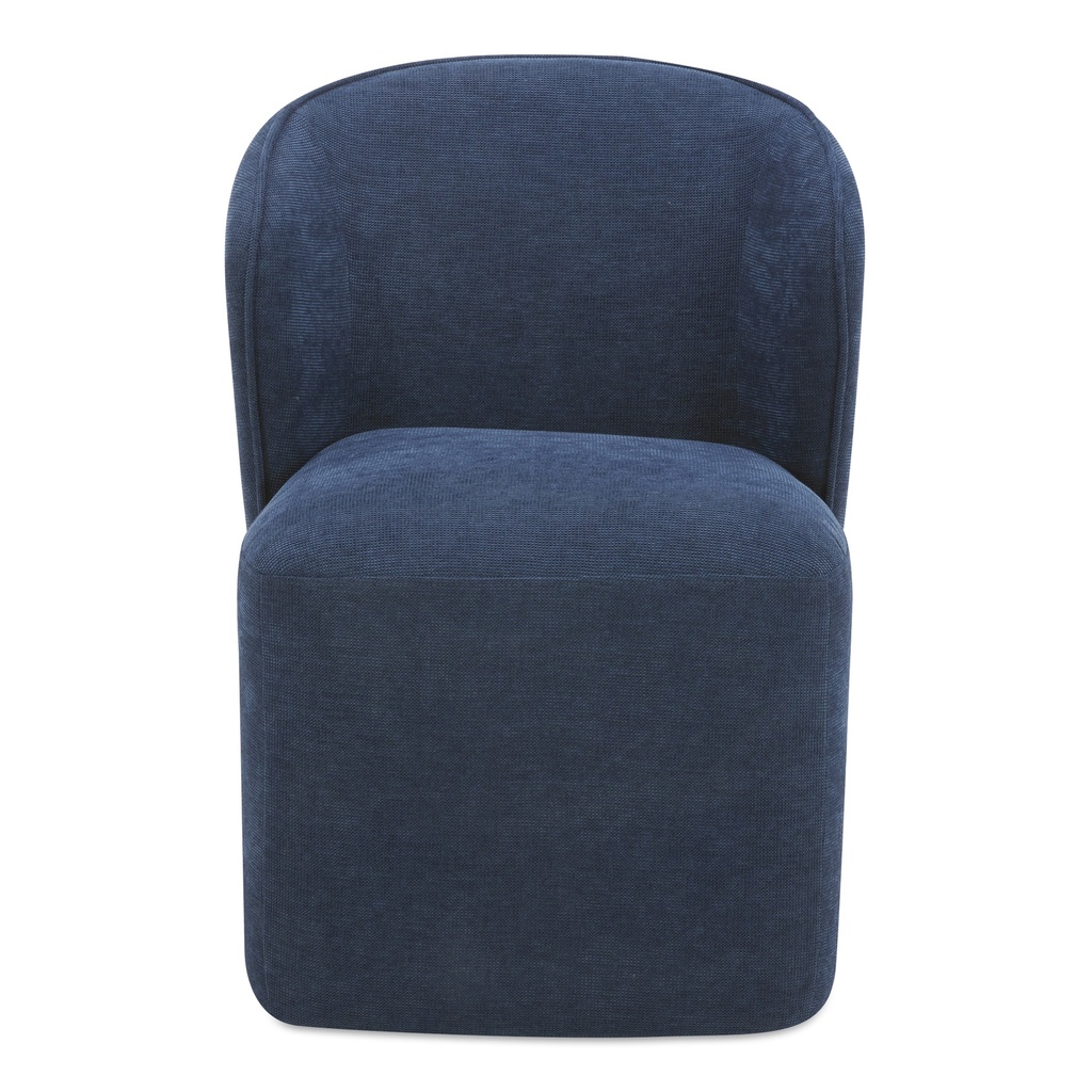 [KQ-1036-19-USA] Larson Rolling Dining Chair Navy Blue