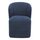 Larson Rolling Dining Chair Navy Blue