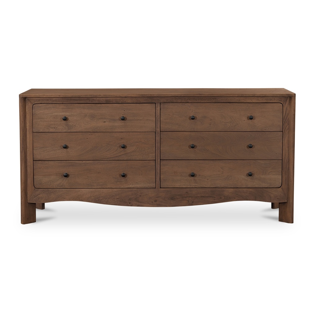 [LX-1086-20] Mabel 6 Drawer Dresser Dark Brown