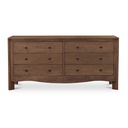 Mabel 6 Drawer Dresser Dark Brown