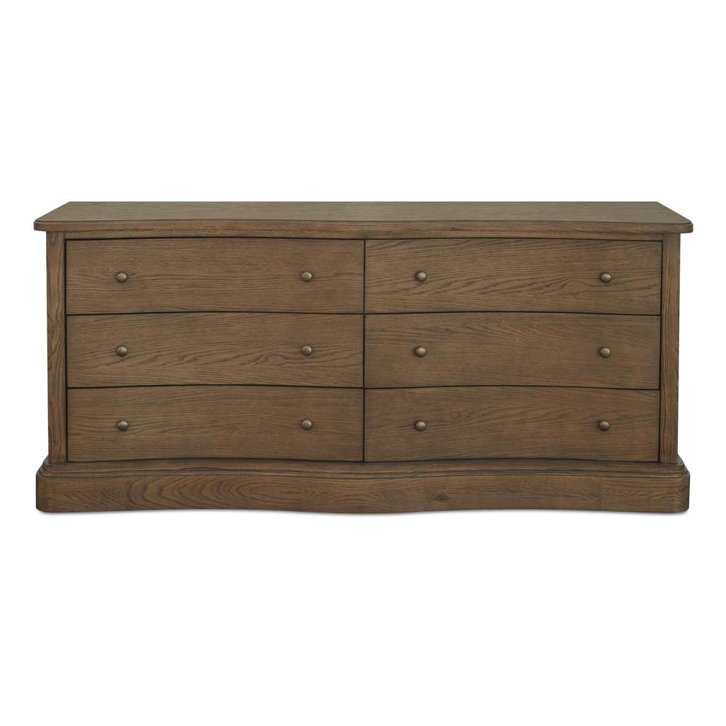 Clarence 6 Drawer Dresser Warm Brown