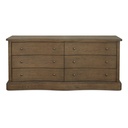 Clarence 6 Drawer Dresser Warm Brown