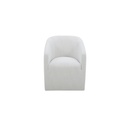 Sandy Rolling Dining Chair Off White
