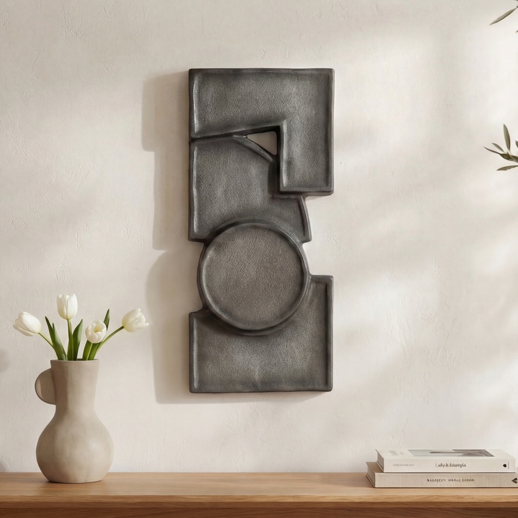 [DD-1062-07] Teo Wall Sculpture Charcoal