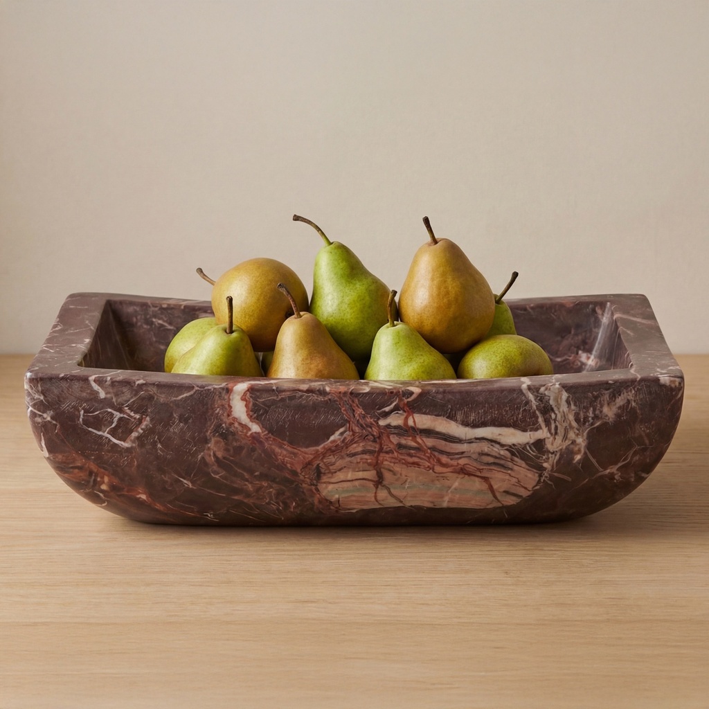 [PZ-1025-22] Piero Basin Deep Red Marble