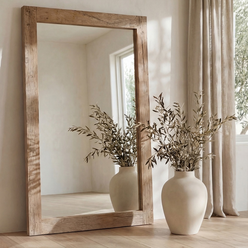 [PZ-1027-24] Orchard Reclaimed Wood Floor Mirror