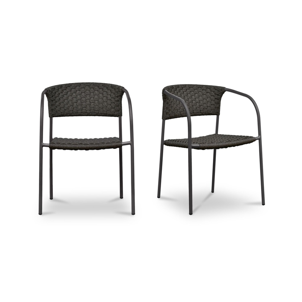 [GE-1009-20] Zola Outdoor Dining Chair Dark Brown-Set Of Two