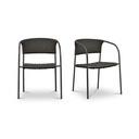 Zola Outdoor Dining Chair Dark Brown-Set Of Two