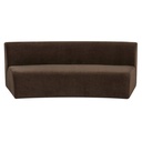 Naomi Concave Sofa Dark Brown