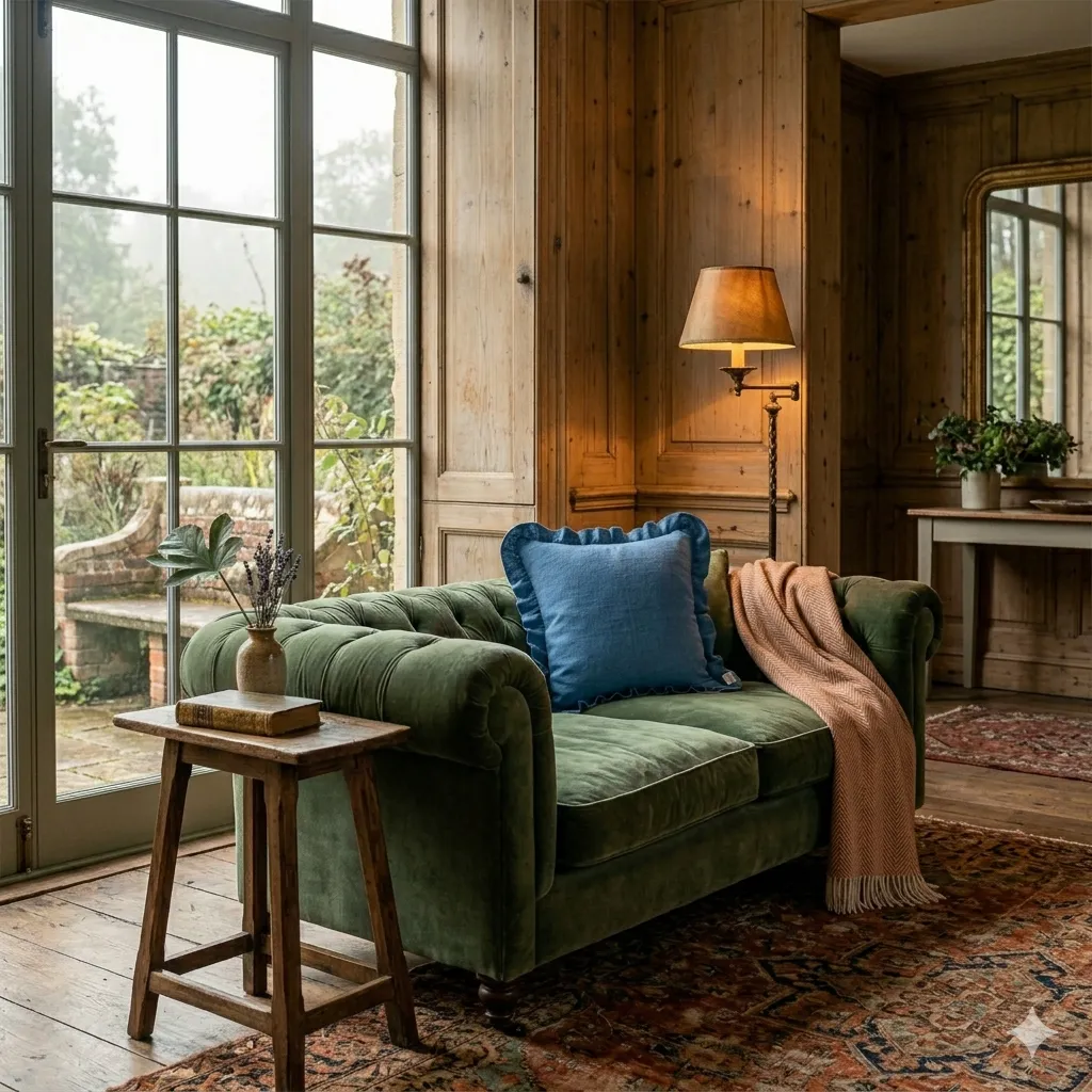 [OA-1111-26-A] Betty 25" Cushion Blue Cover Only