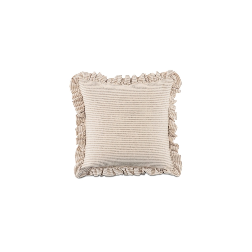[OA-1111-37-0] Betty 25 Inch Cushion Beige Stripe