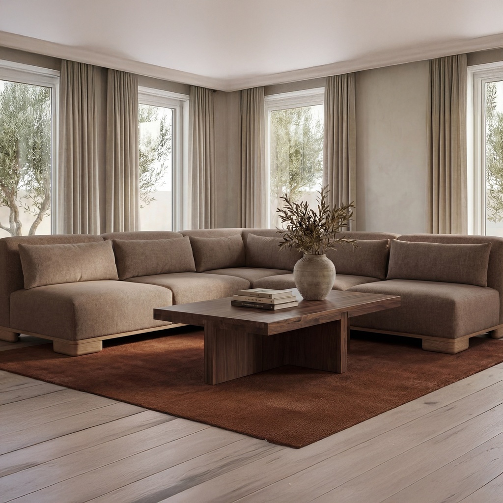 [OA-1030-20] June Corner Chair Dark Brown