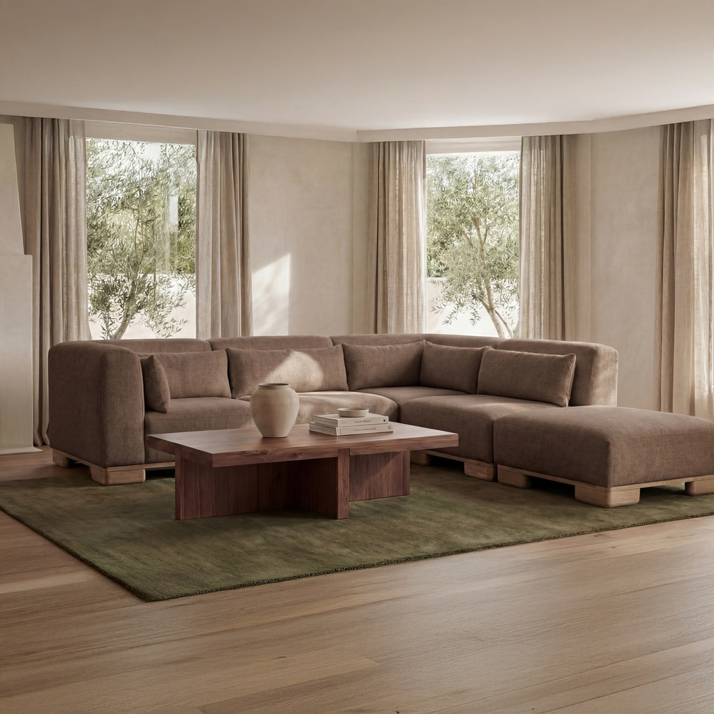 [OA-1033-20] June Ottoman Dark Brown