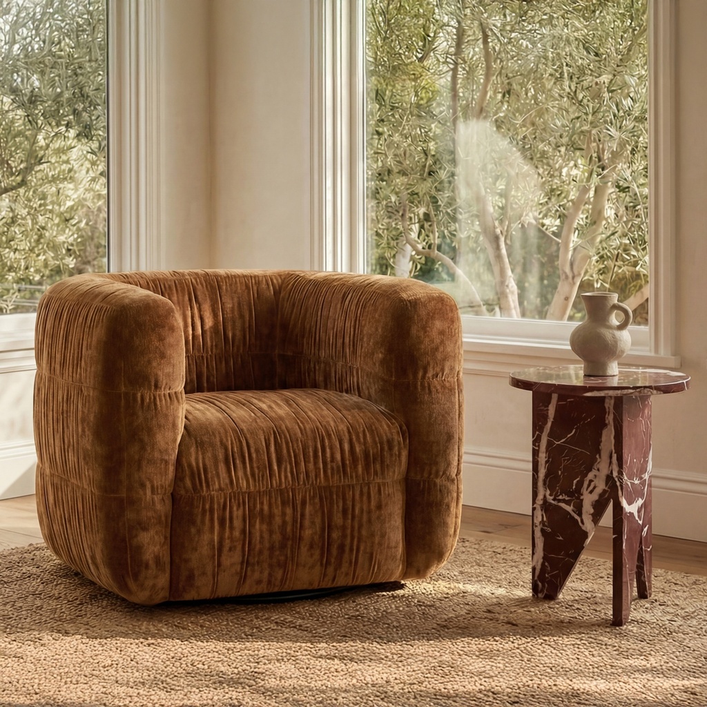 [AZ-1007-03] Robson Swivel Chair Toffee