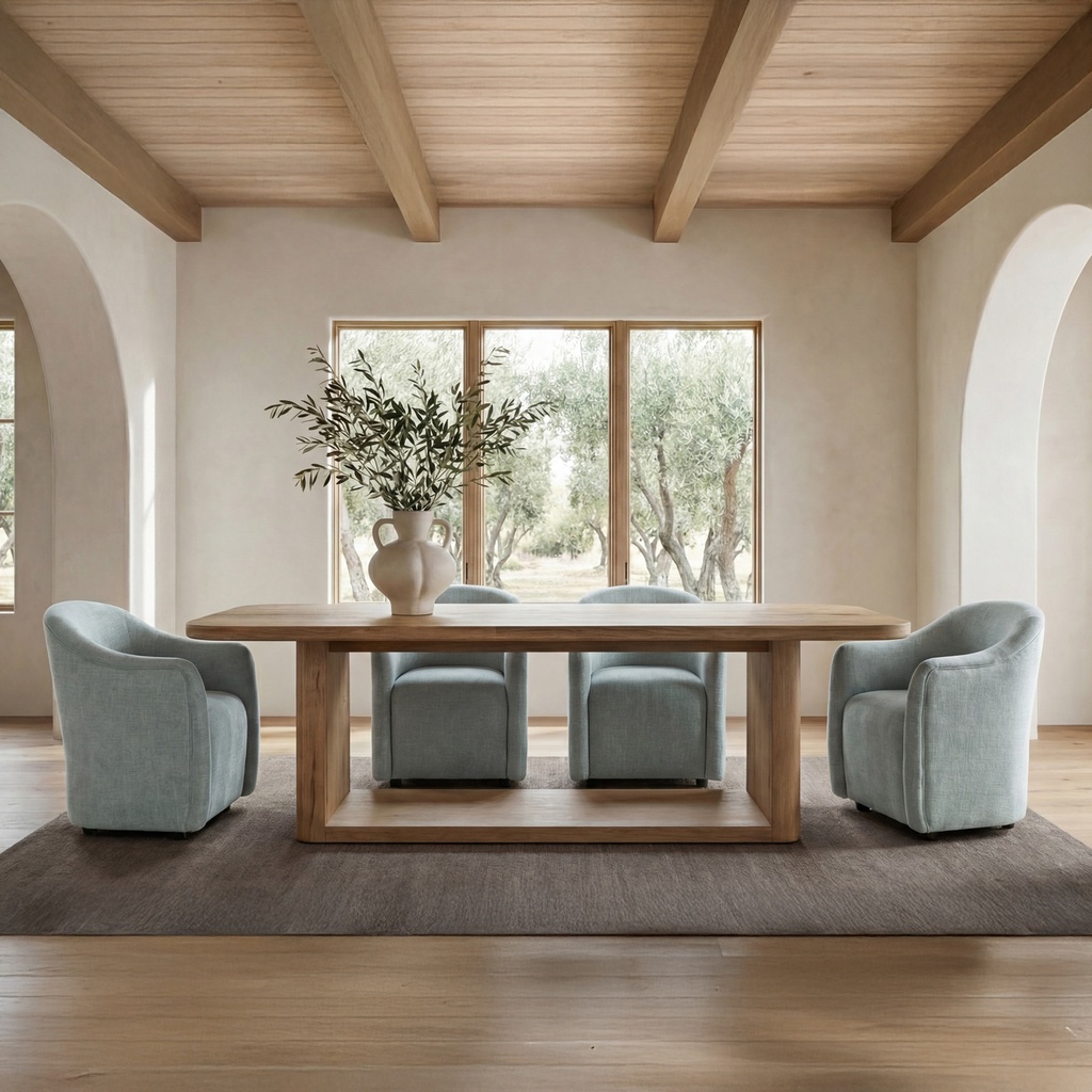 [OA-1034-16] Drava Rolling Dining Chair Green