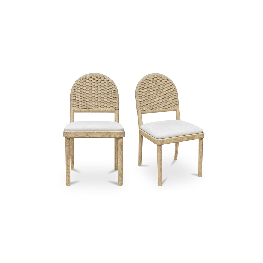 [QO-1025-24] Claire Dining Chair Natural-Set of Two