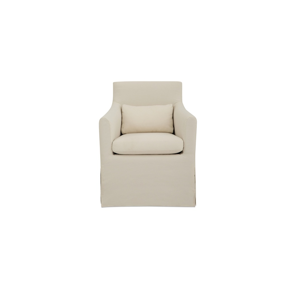 [VV-1019-05] Lydia Outdoor Slipcover Dining Chair Cream
