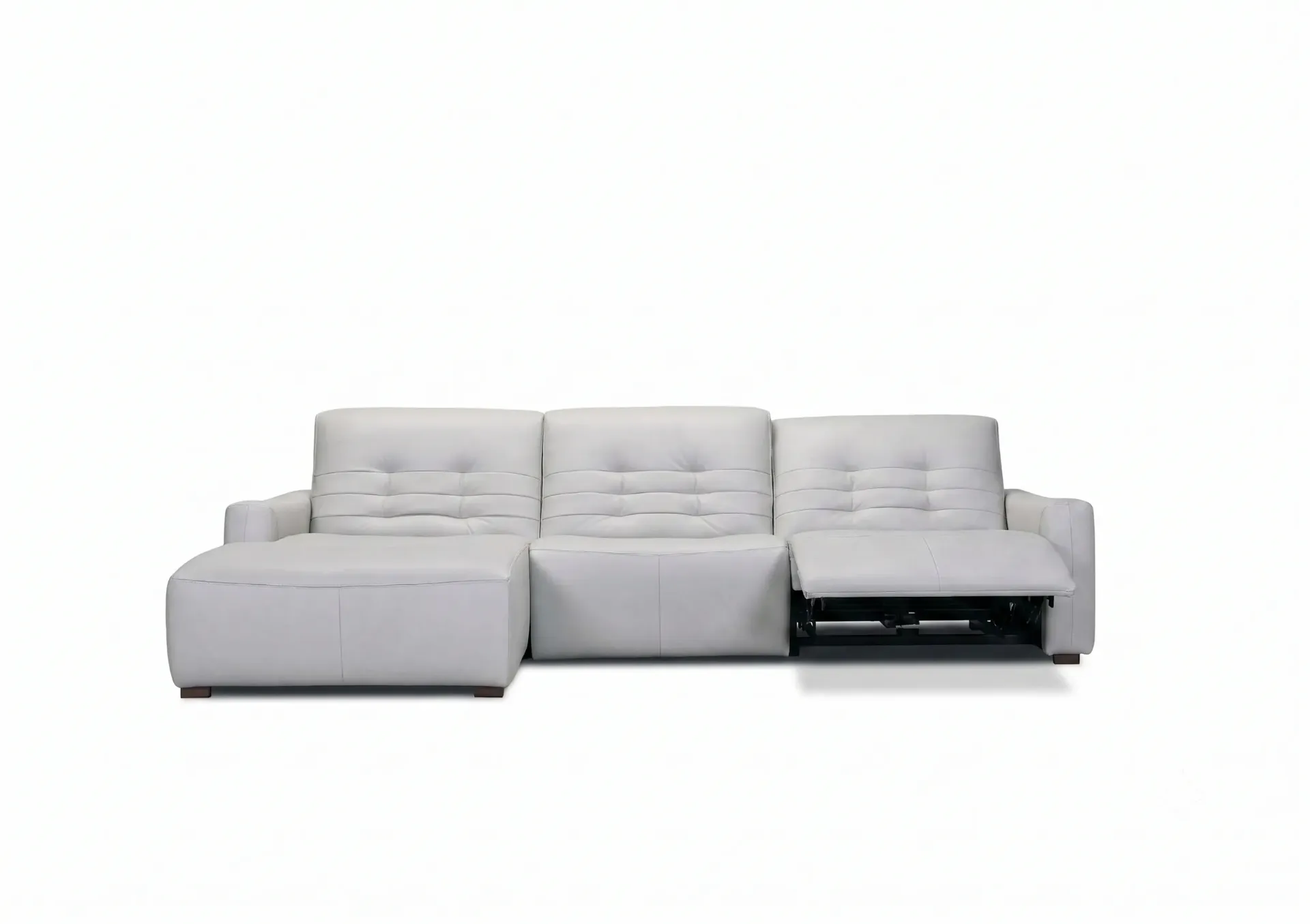 Marina Customizable Reclining Leather Sofa with a chaise